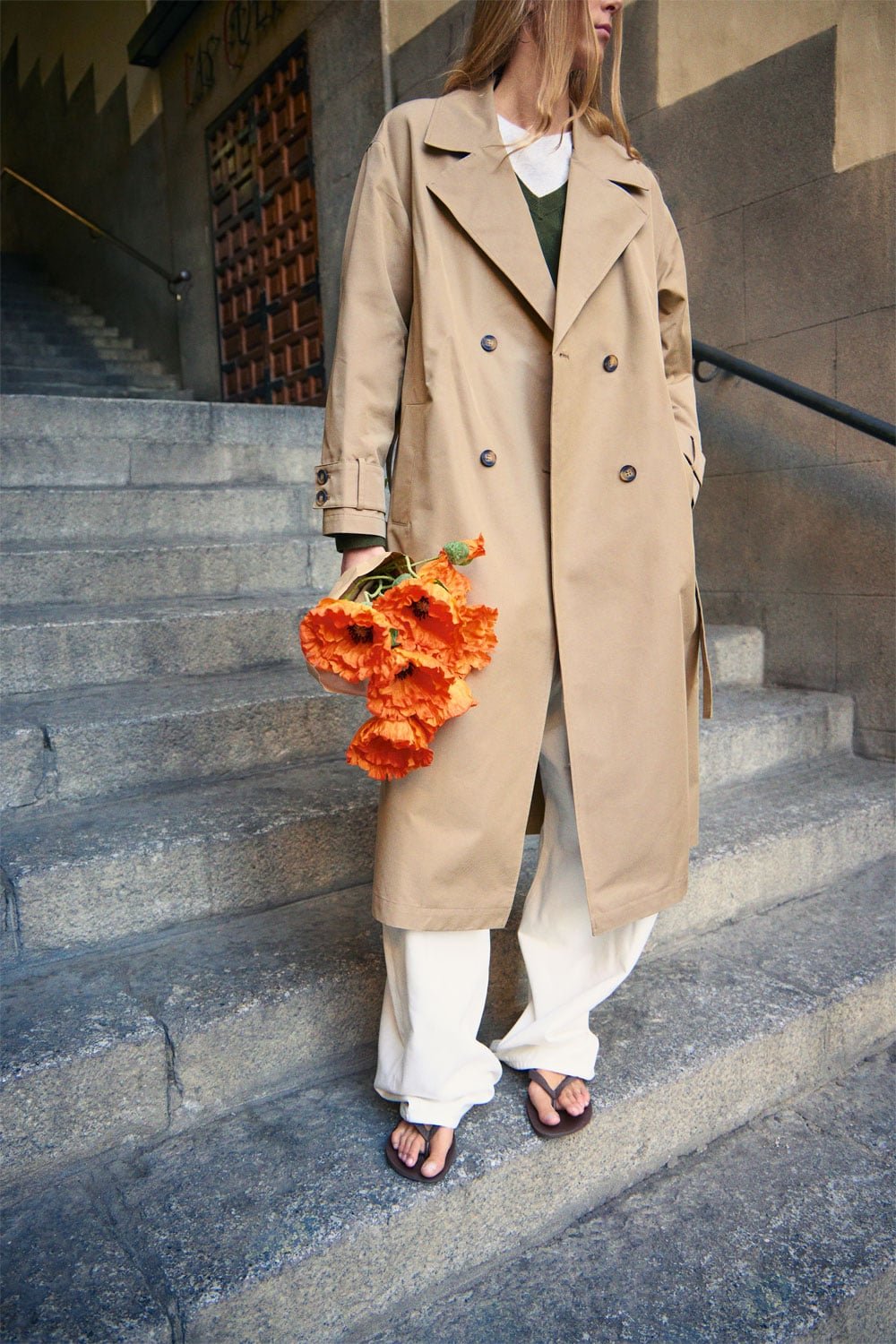 Arandelle — ramo de flores artificiales, color Naranja Azafrán