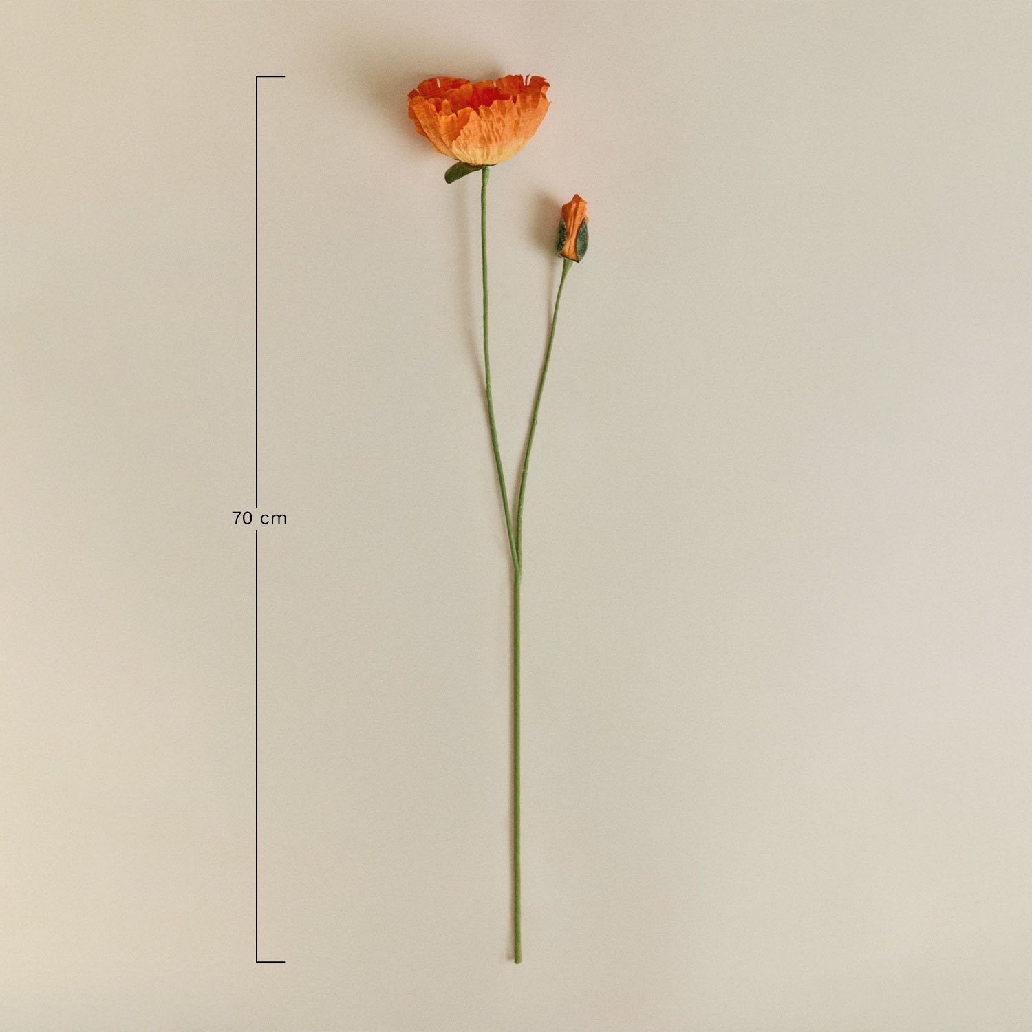Arandelle — ramo de flores artificiales, color Naranja Azafrán — ficha de medidas