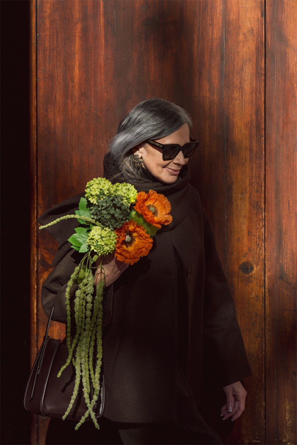 Myrith — ramo de flores artificiales, color Naranja Azafrán